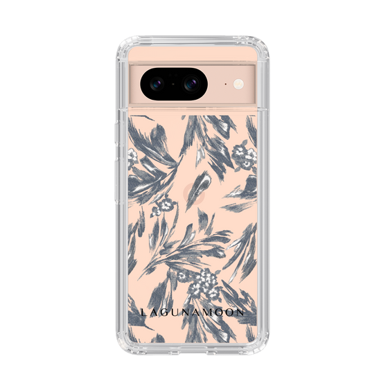 Slim Protection Case［ LAGUNAMOON - BotanicalJacquard - Clear×Black ］
