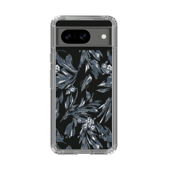 Slim Protection Case［ LAGUNAMOON - BotanicalJacquard - Clear×Black ］