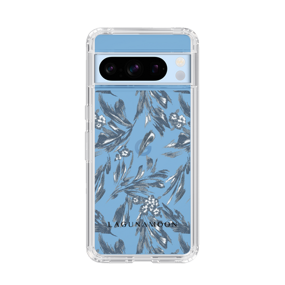 Slim Protection Case［ LAGUNAMOON - BotanicalJacquard - Clear×Black ］