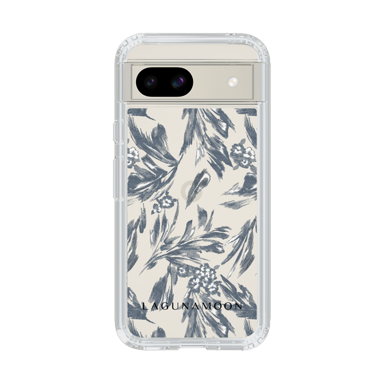 Slim Protection Case［ LAGUNAMOON - BotanicalJacquard - Clear×Black ］