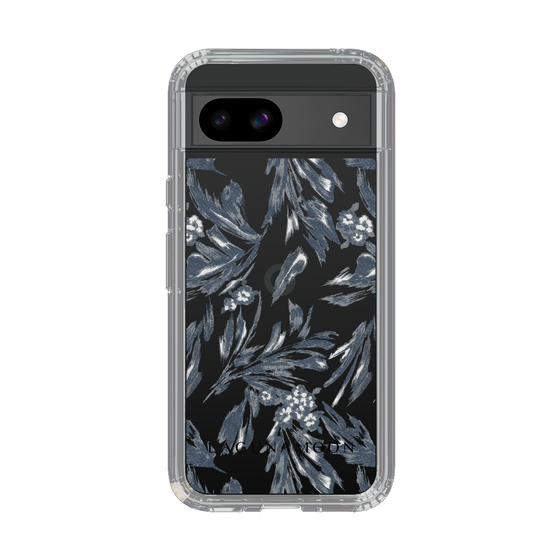 Slim Protection Case［ LAGUNAMOON - BotanicalJacquard - Clear×Black ］