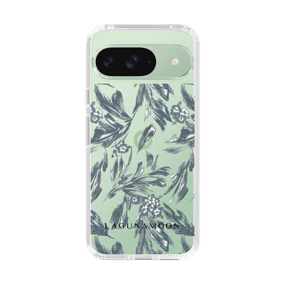 Slim Protection Case［ LAGUNAMOON - BotanicalJacquard - Clear×Black ］