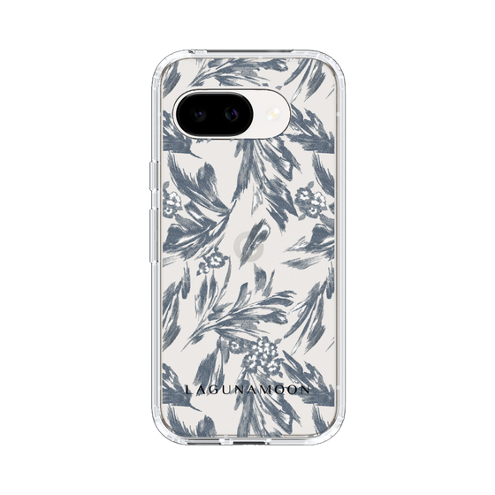 Slim Protection Case［ LAGUNAMOON - BotanicalJacquard - Clear×Black ］