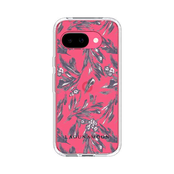 Slim Protection Case［ LAGUNAMOON - BotanicalJacquard - Clear×Black ］