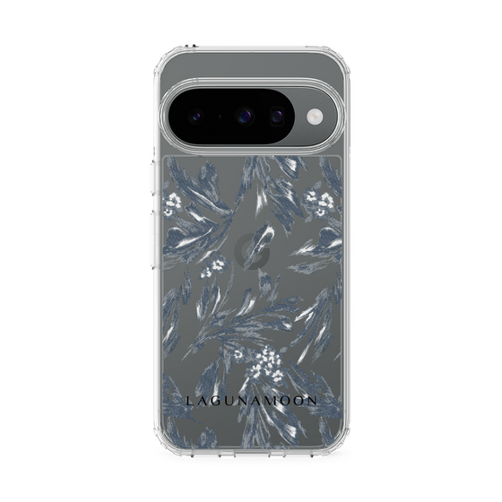 Slim Protection Case［ LAGUNAMOON - BotanicalJacquard - Clear×Black ］
