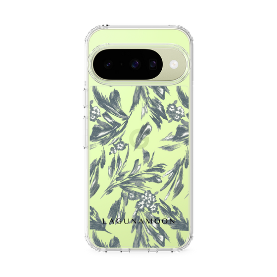 Slim Protection Case［ LAGUNAMOON - BotanicalJacquard - Clear×Black ］