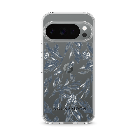 Slim Protection Case［ LAGUNAMOON - BotanicalJacquard - Clear×Black ］