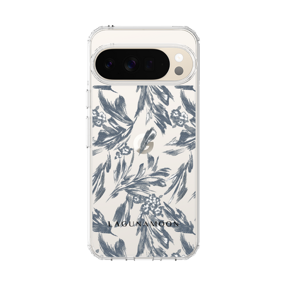 Slim Protection Case［ LAGUNAMOON - BotanicalJacquard - Clear×Black ］
