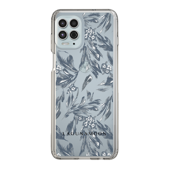 Slim Protection Case［ LAGUNAMOON - BotanicalJacquard - Clear×Black ］