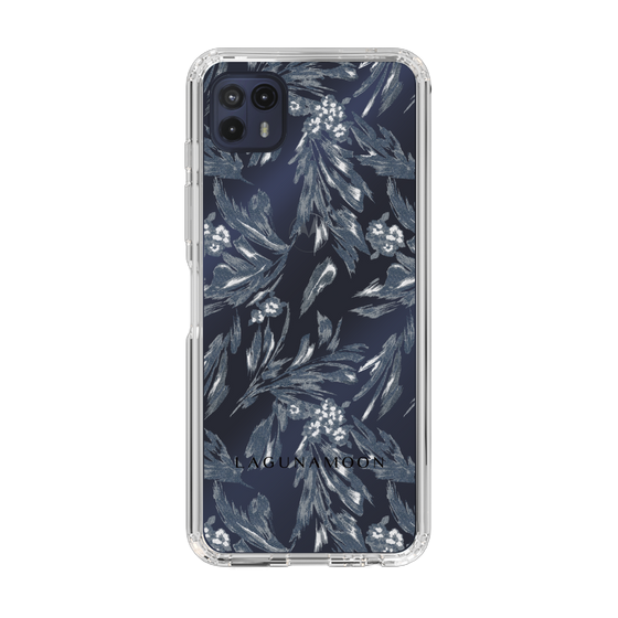 Slim Protection Case［ LAGUNAMOON - BotanicalJacquard - Clear×Black ］