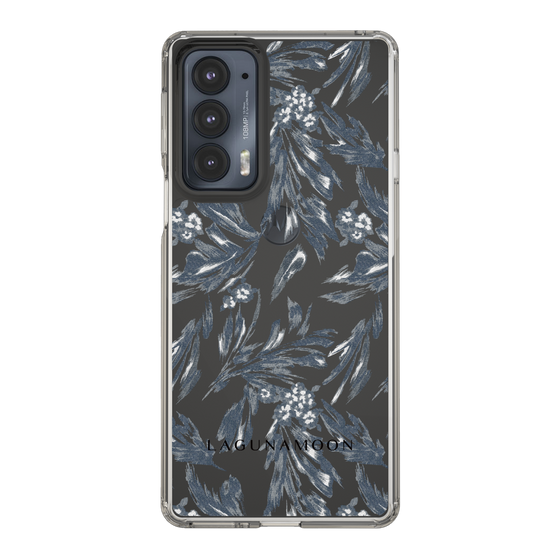 Slim Protection Case［ LAGUNAMOON - BotanicalJacquard - Clear×Black ］