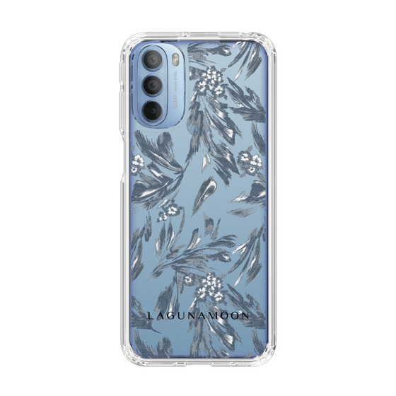 Slim Protection Case［ LAGUNAMOON - BotanicalJacquard - Clear×Black ］