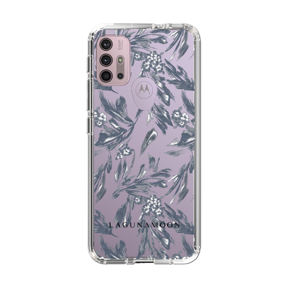Slim Protection Case［ LAGUNAMOON - BotanicalJacquard - Clear×Black ］
