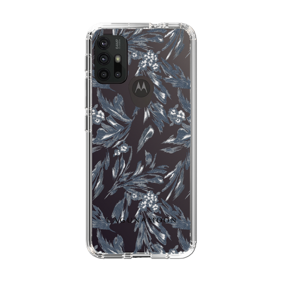 Slim Protection Case［ LAGUNAMOON - BotanicalJacquard - Clear×Black ］