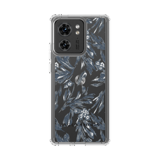 Slim Protection Case［ LAGUNAMOON - BotanicalJacquard - Clear×Black ］
