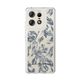 Slim Protection Case［ LAGUNAMOON - BotanicalJacquard - Clear×Black ］