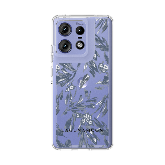Slim Protection Case［ LAGUNAMOON - BotanicalJacquard - Clear×Black ］