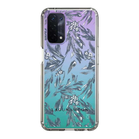Slim Protection Case［ LAGUNAMOON - BotanicalJacquard - Clear×Black ］
