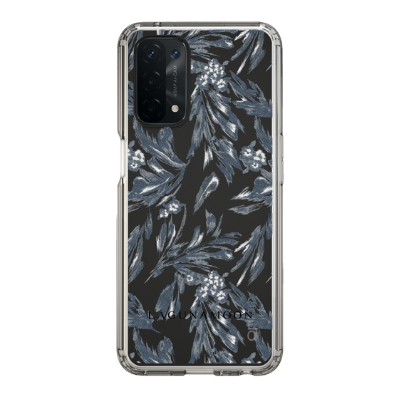 Slim Protection Case［ LAGUNAMOON - BotanicalJacquard - Clear×Black ］