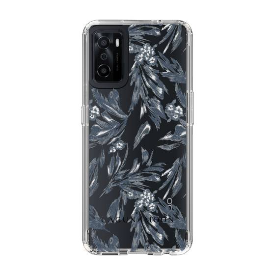 Slim Protection Case［ LAGUNAMOON - BotanicalJacquard - Clear×Black ］