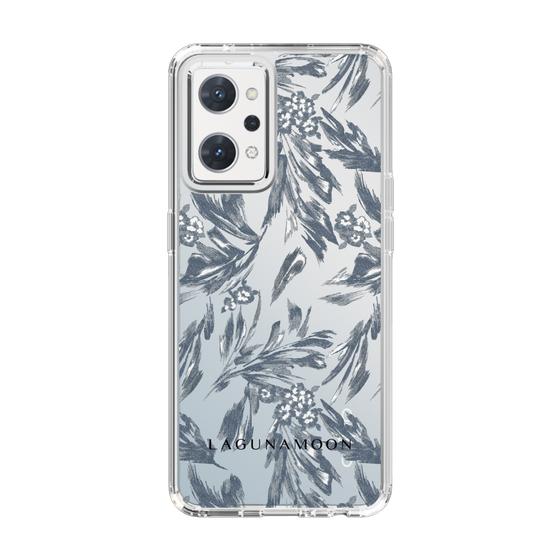 Slim Protection Case［ LAGUNAMOON - BotanicalJacquard - Clear×Black ］
