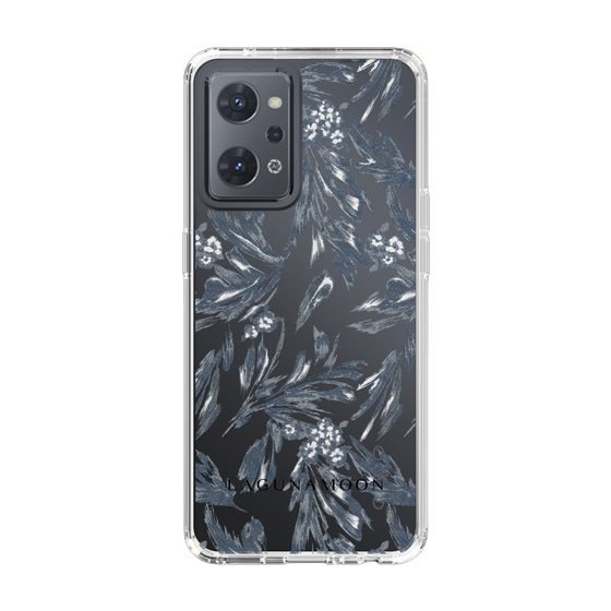 Slim Protection Case［ LAGUNAMOON - BotanicalJacquard - Clear×Black ］