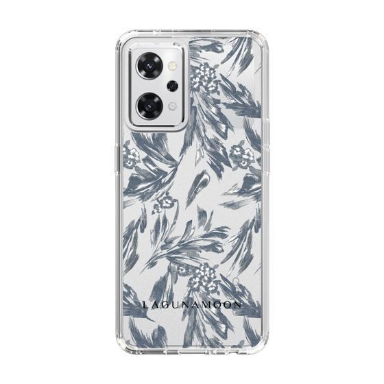 Slim Protection Case［ LAGUNAMOON - BotanicalJacquard - Clear×Black ］