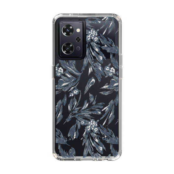 Slim Protection Case［ LAGUNAMOON - BotanicalJacquard - Clear×Black ］