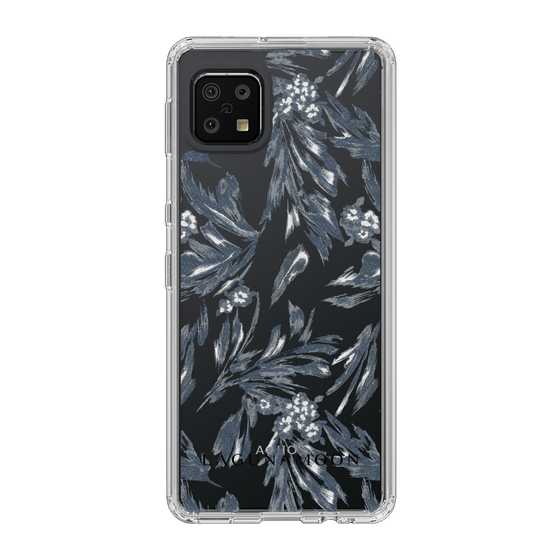 Slim Protection Case［ LAGUNAMOON - BotanicalJacquard - Clear×Black ］
