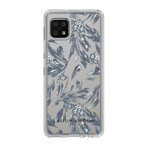Slim Protection Case［ LAGUNAMOON - BotanicalJacquard - Clear×Black ］