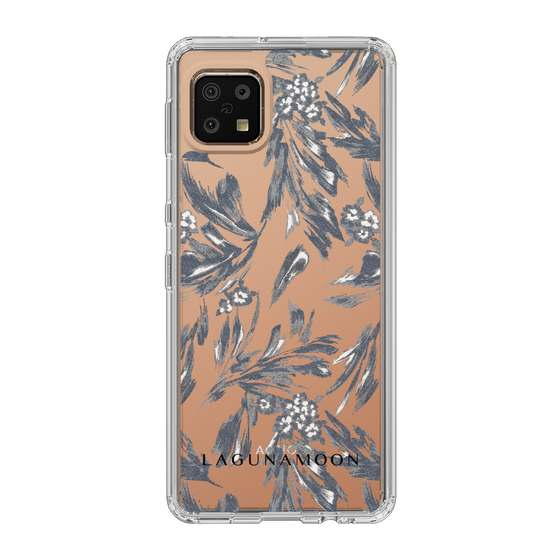 Slim Protection Case［ LAGUNAMOON - BotanicalJacquard - Clear×Black ］