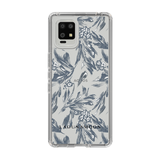 Slim Protection Case［ LAGUNAMOON - BotanicalJacquard - Clear×Black ］