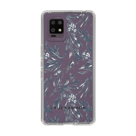 Slim Protection Case［ LAGUNAMOON - BotanicalJacquard - Clear×Black ］
