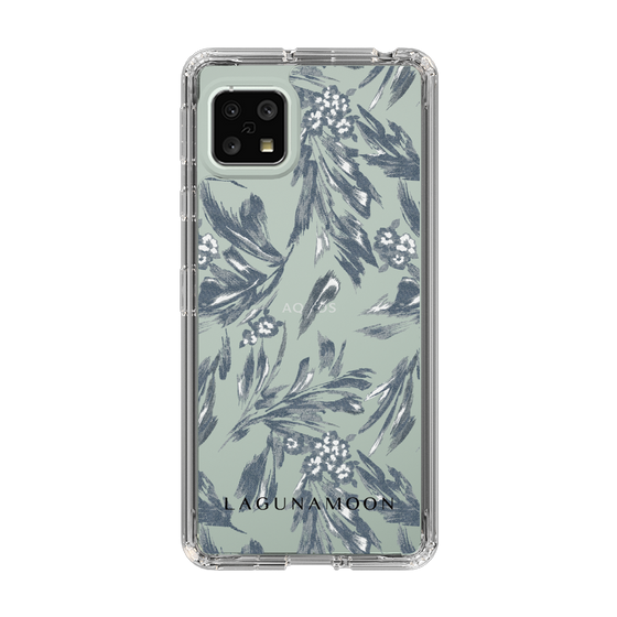 Slim Protection Case［ LAGUNAMOON - BotanicalJacquard - Clear×Black ］