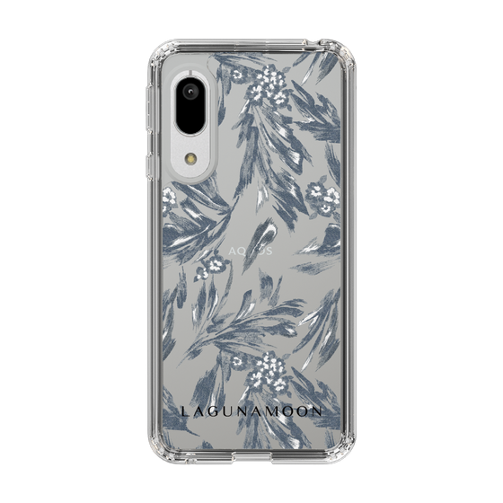Slim Protection Case［ LAGUNAMOON - BotanicalJacquard - Clear×Black ］