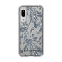 Slim Protection Case［ LAGUNAMOON - BotanicalJacquard - Clear×Black ］