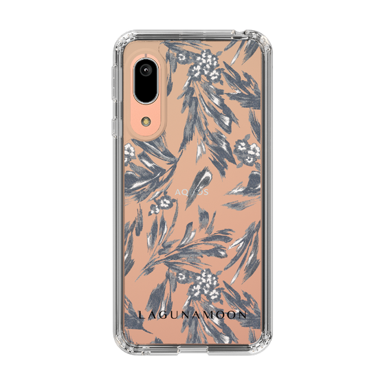 Slim Protection Case［ LAGUNAMOON - BotanicalJacquard - Clear×Black ］