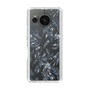 Slim Protection Case［ LAGUNAMOON - BotanicalJacquard - Clear×Black ］