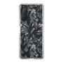 Slim Protection Case［ LAGUNAMOON - BotanicalJacquard - Clear×Black ］