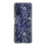 Slim Protection Case［ LAGUNAMOON - BotanicalJacquard - Clear×Black ］