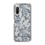 Slim Protection Case［ LAGUNAMOON - BotanicalJacquard - Clear×Black ］