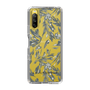 Slim Protection Case［ LAGUNAMOON - BotanicalJacquard - Clear×Black ］