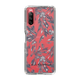 Slim Protection Case［ LAGUNAMOON - BotanicalJacquard - Clear×Black ］