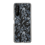 Slim Protection Case［ LAGUNAMOON - BotanicalJacquard - Clear×Black ］