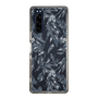 Slim Protection Case［ LAGUNAMOON - BotanicalJacquard - Clear×Black ］