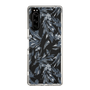 Slim Protection Case［ LAGUNAMOON - BotanicalJacquard - Clear×Black ］