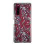 Slim Protection Case［ LAGUNAMOON - BotanicalJacquard - Clear×Black ］