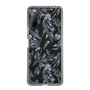 Slim Protection Case［ LAGUNAMOON - BotanicalJacquard - Clear×Black ］