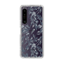Slim Protection Case［ LAGUNAMOON - BotanicalJacquard - Clear×Black ］