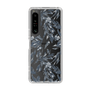 Slim Protection Case［ LAGUNAMOON - BotanicalJacquard - Clear×Black ］